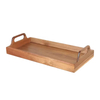Latest Premium Quality Natural Wood Rectangle Serving Tray Smooth Surface Snacks Tea Drinking Platter for Home Dishes Plates