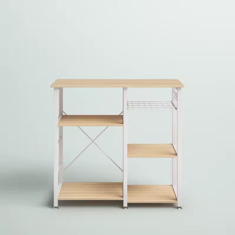 Factory Custom 3-Tier Kitchen Baker's Rack Utility Shelf Microwave Stand with Storage and Drawer Kitchen Oven Storage Rack
