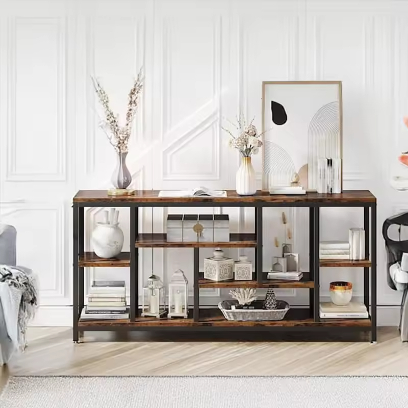 Custom Multi-tier Industrial Entryway Console Tables for Villa Hotel Easy Install Living Room Bedroom Furniture for Residential