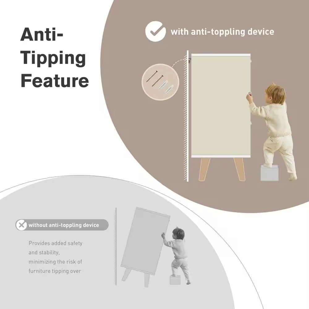 Factory ODM&OEM White MDF Accent Square End Table with 3-Tier Side Table Metal Frame Modern Bedroom Side Table Nightstands