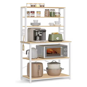 Factory Wholesale ODM&OEM 39.4'' Iron Standard Baker's Rack with Microwave Compatibility Freestanding Utility Storage Shelf