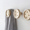 Wooden Ball Creative Magnetic Hook for Living Room Wall Strong Nail-free Hook for Wall Decoration Modern Rectangle
