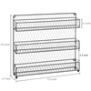 Custom Kitchen Storage Rack Single Tier 27-Jar Stainless Steel Spice Rack Floor Type Eco-Friendly Non-Folding Factory Design