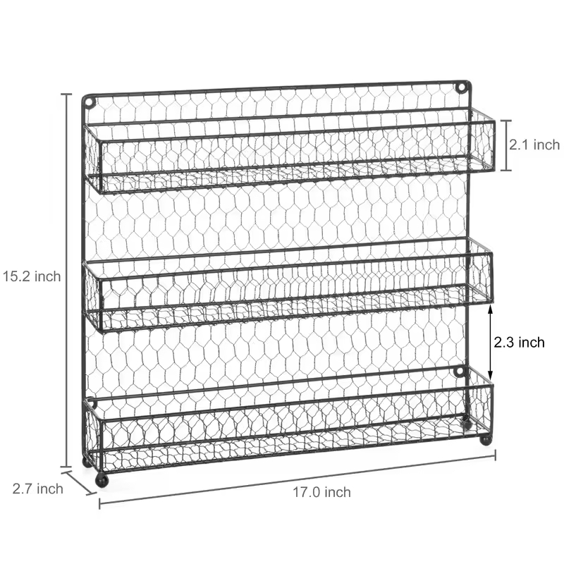 Custom Kitchen Storage Rack Single Tier 27-Jar Stainless Steel Spice Rack Floor Type Eco-Friendly Non-Folding Factory Design