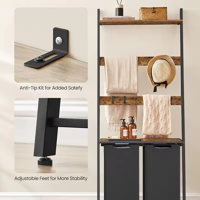 Hot Selling Multi-Functional Foldable Metal Oxford Cloth Storage Basket Customizable for Kitchen Bedroom Bathroom Laundry Use