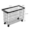 Custom Sizes Rolling Hamper Space-Saving Slim Metal Frame Ventilated Baskets Strong Load-Bearing Bathroom Kitchen Utensils