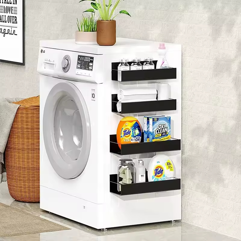 Custom Magnetic Smart Kitchen Rack Organizer Multi-Functional Stainless Steel Towel Hook Magnetic Smart Kitchen Rack