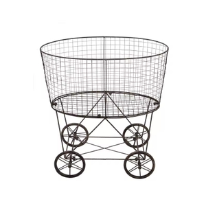 ODM OEM Laundry Basket with Wheels Laundry Hamper Cart Iron Laundry Basket