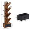 Factory Wholesale 7-Tier Wooden Freestanding Bookshelf for Home Furniture Storage Rack Living Room Bookcase for CDs Movies Books