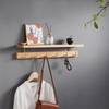 Walnut Modern Coat Rack with 3-8 Hooks Wall Mount for Entryway Coat and Hat Hanging Space Saving Design