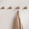 Creative Solid Wood Modern Rectangle Pebble Hook No-Drill Clothes Coat Rack Engraving Eco-Friendly Wall Door Back Entryway Towel