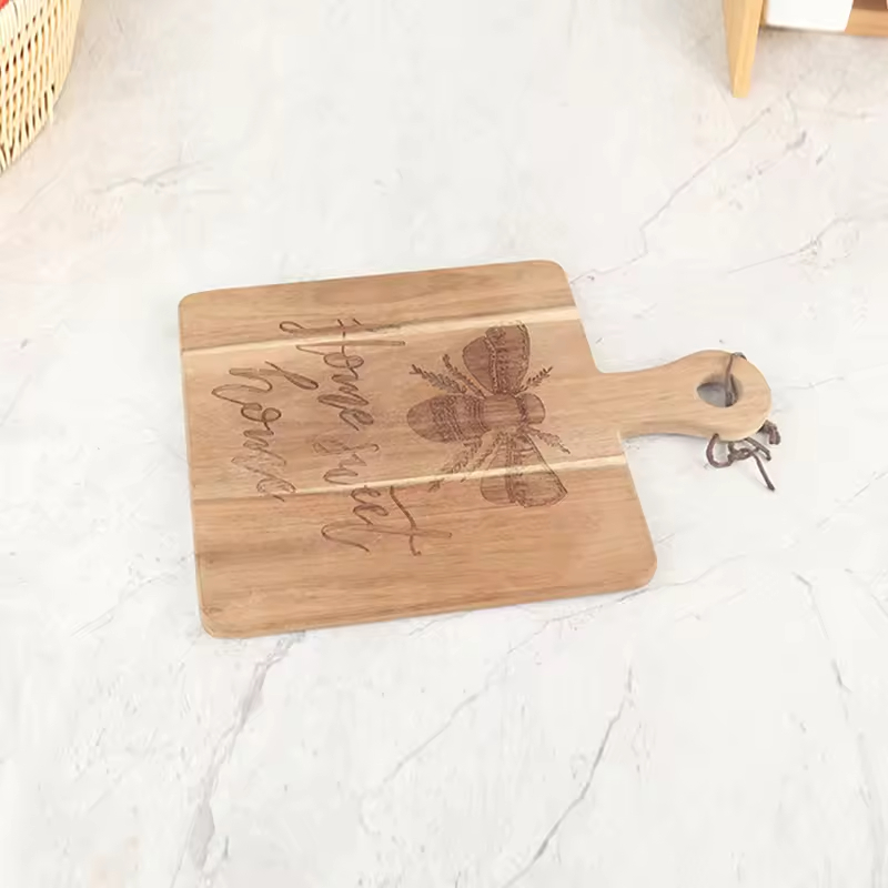 New Arrival Gift Rectangle Acacia Cutting Board Kitchen Chopping Block Durable Space Saving Modern for Festival Promotion Handle