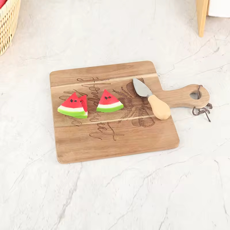 New Arrival Gift Rectangle Acacia Cutting Board Kitchen Chopping Block Durable Space Saving Modern for Festival Promotion Handle