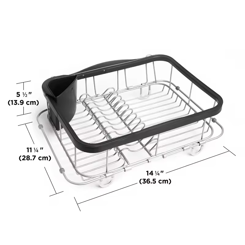 Factory Custom Stainless Steel Kitchen Shelving Spice Storage Dish Rack Over Sink Dish Drying Non-Folding Rack