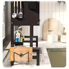Custom Multi-Functional Double Kitchen Storage Rack Iron Sliding Organizer Cabinet Door Sink Dish Tray Counter Top Drain Rack