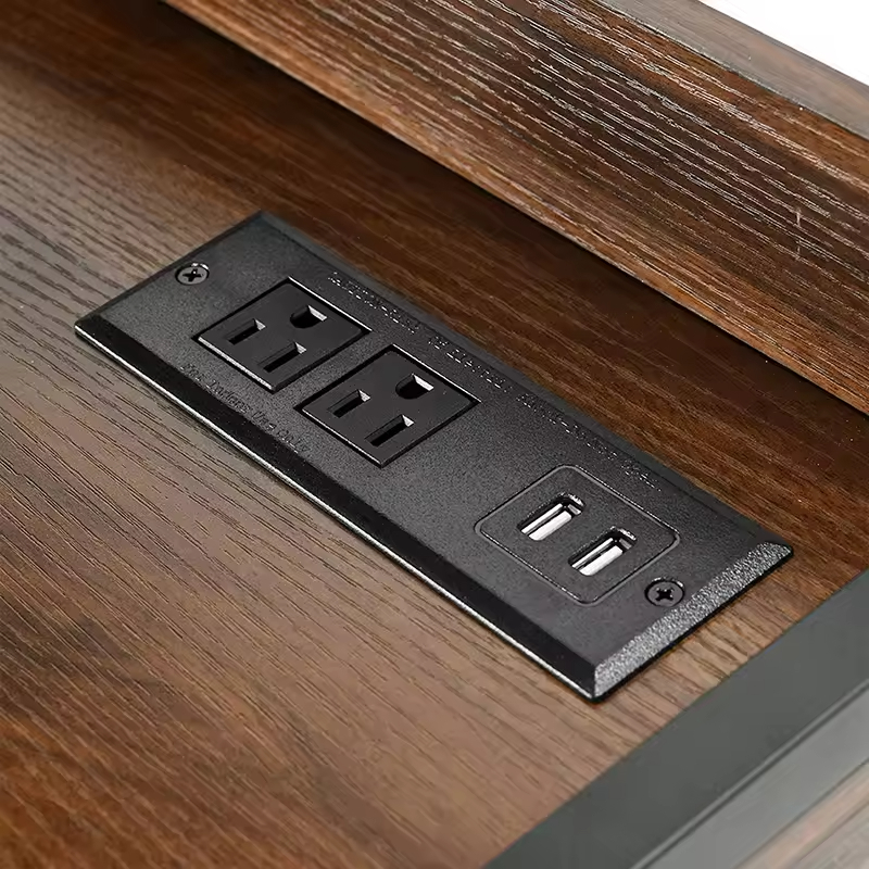 Customizable Indoor Dog Kennel with Double Doors Factory Furniture Cabinet Drawers Storage Shelves Socket for Home Organization