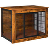 ODM & OEM Heavy-Duty Dog Kennel Furniture Vintage Style Crate with Thick Cushion & Double Doors for Small to Large Dogs