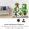 Customized 4-Tier Indoor Metal Plant Stand Multi-Purpose Flower Black Pot Shelf Rack Corner Plant Stand Storage Holders Racks