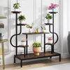 OEM & ODM Large Tall 8-Tier Metal Indoor Plant Stand Wood Ladder Holder with Flower Rack for Living Room Bookcases & Bookshelves