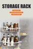 Rustproof Metal Iron No Drill Shower Organiser Suction Cup Bathroom and Kitchen Storage Accessory for Spice Organization