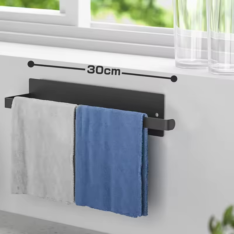 Manufacturer Wholesale Extended Bathroom Kitchen Magnetic Hand Towel Holder No Drilling Toilet Paper Holder