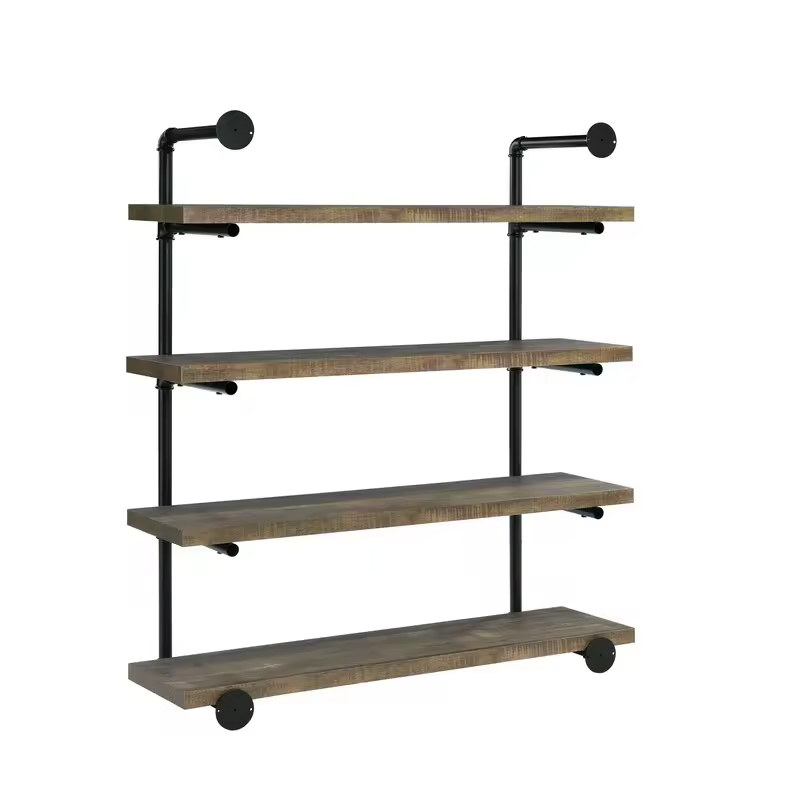 ODM OEM Wall Mounted Open Frame Living Room Bed Room Office Bookroom Kitchen Wall Display Shelves 4 Piece Bracket Shelf