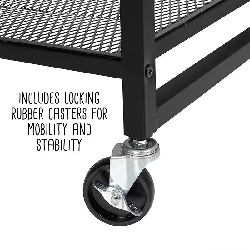 Factory Custom Steel Heavy Duty 3-Tier Wall-Mounted Tool Organizer Shelving Unit Strong Load-Bearing Capacity 18x38x71.25 Inches