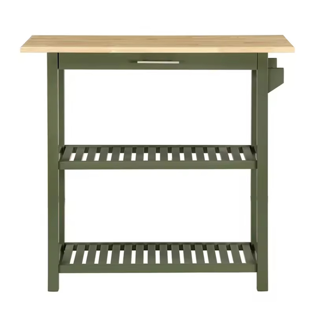 Factory Customizable Kitchen Prep Table with Drawer for Storage & Organization