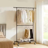 Modern Custom Huina Carbon Steel Three-Layer Multifunction Standing Type Wardrobe Clothing Organizer with Metal Hanger
