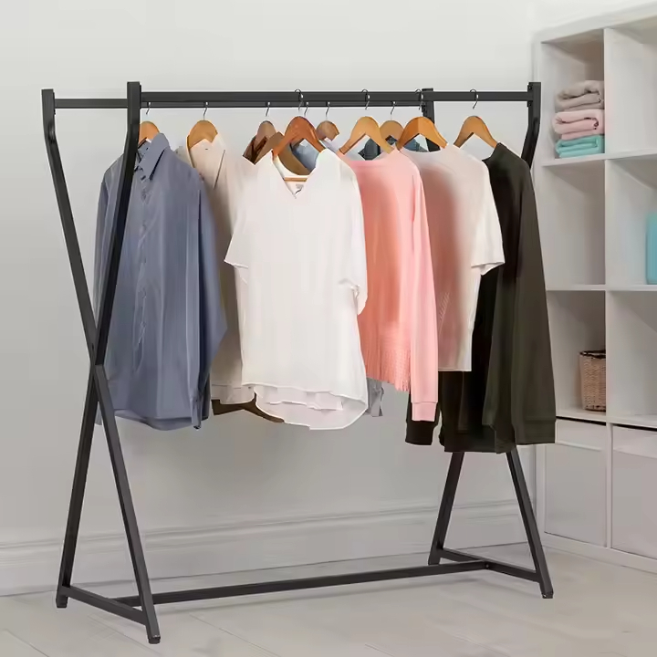 Modern Luxury Double Coat Rack Stand Gold Detachable Hanger Steel Iron Design Multi-Application Home Bedroom Living Bathroom