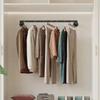 Industrial Metal Pipe Pants Hanger Wall Mount Detachable Design Strong Load-Bearing Modern for Multi-Purpose Laundry Wardrobe