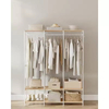 Manufacturer Custom Metal Clothing Rack Space-Saving Solid Color Multifunctional Steel Structure for Wardrobe Use