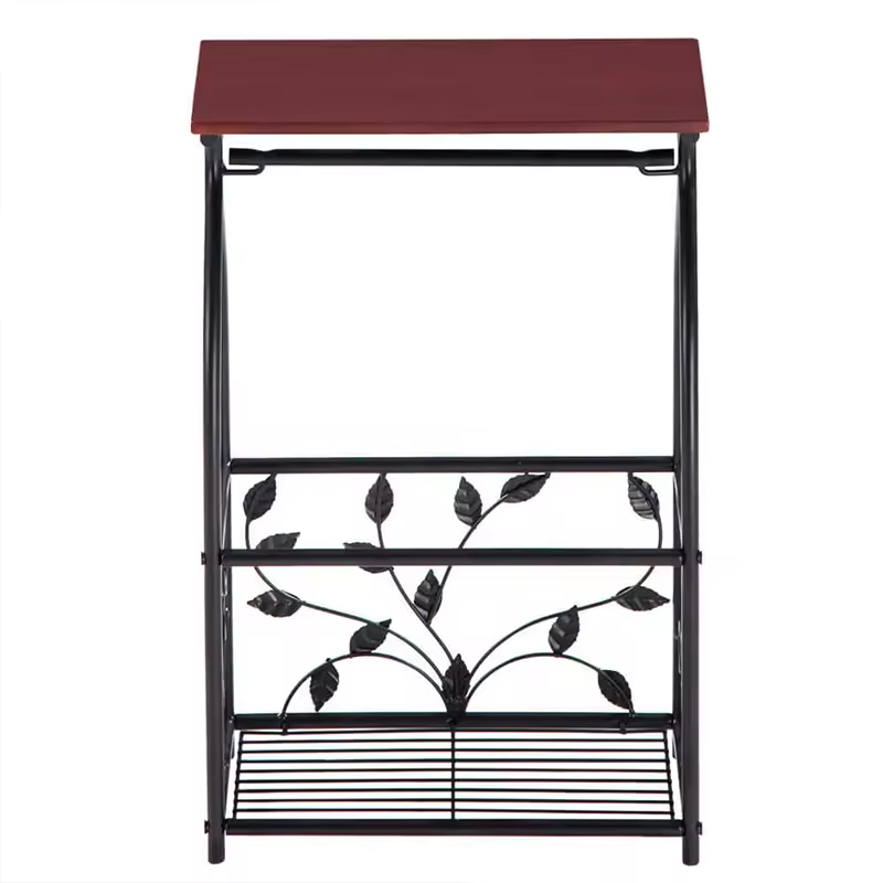 Factory ODM OEM D37W19.98H56.99cm Living Room Balcony Bed Room Coffee Sofa Corner Snace Side End Table with Basket