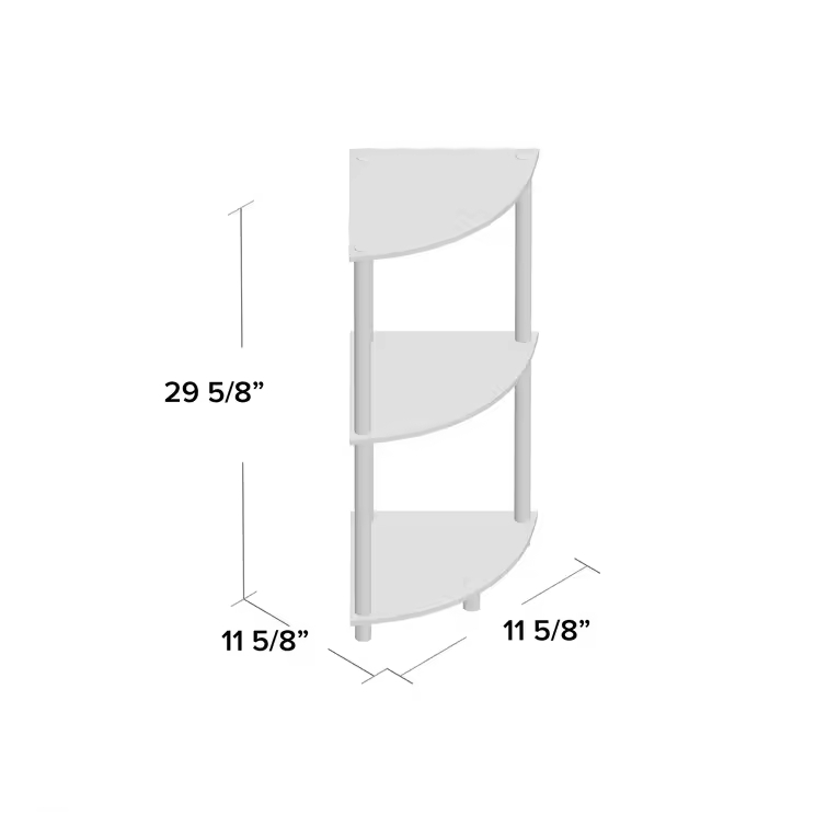 Factory Custom Carbon Steel Three-Layer Spine Display Shelf Space-Saving Book Storage Rack Living Room Corner Bookcase