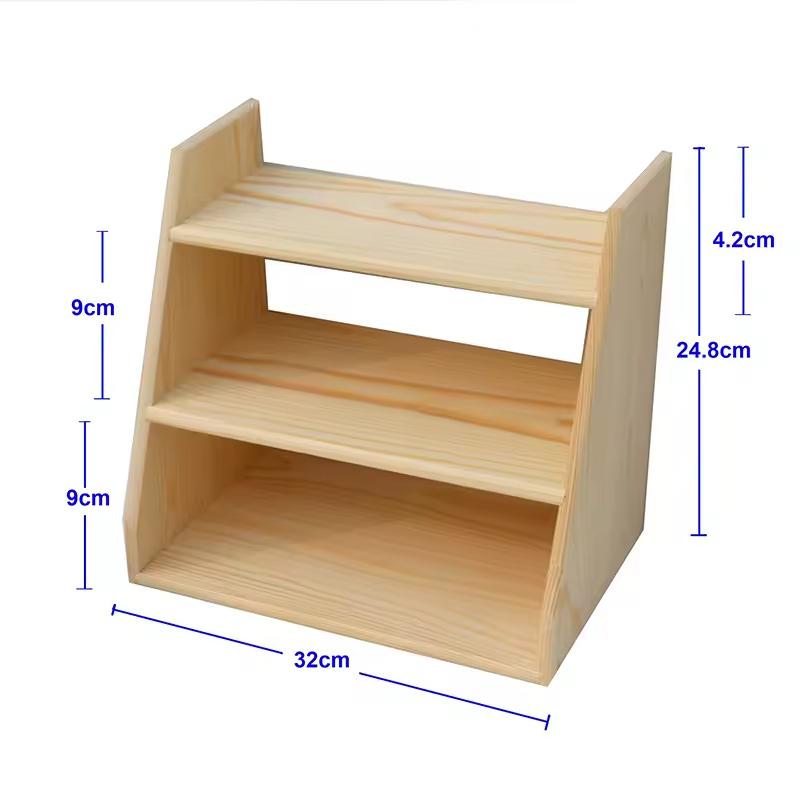 Storage Rack Bookshelf Vintage Shelves Small Wooden Bookcase Indoor Plant Stands Desk Organizer