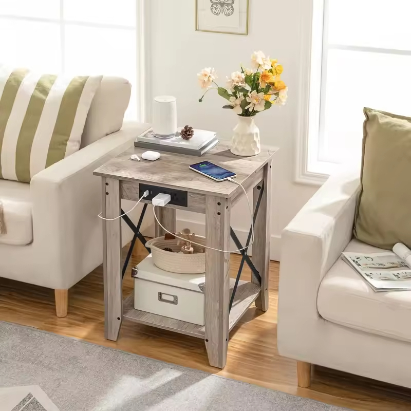 ODM OEM Customizable 23.6'' H X 17.7'' W X 17.7'' D Corner Table for Living Room Bed Room Coffee Sofa for Hotel Home Furniture