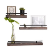 Modern Design Double-Tier Wood Rectangle Wall Shelves Premium Quality Storage Rack Kitchen Tabletop Dinnerware Plants