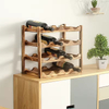 Rustic Wine Rack Wood Wine Bottle Rack Organizer Wooden Wine Storage Display Holder