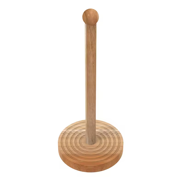 Kitchen Wooden Paper Towel Holder Freestanding Non Drilling Napkin Storage Rack Lazy Cloth Stand Kitchen