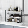 Factory Custom Kitchen Storage Rack Countertop Shelf Spice Rack Expandable 2-tier Storage Rack Under-sink Organizers