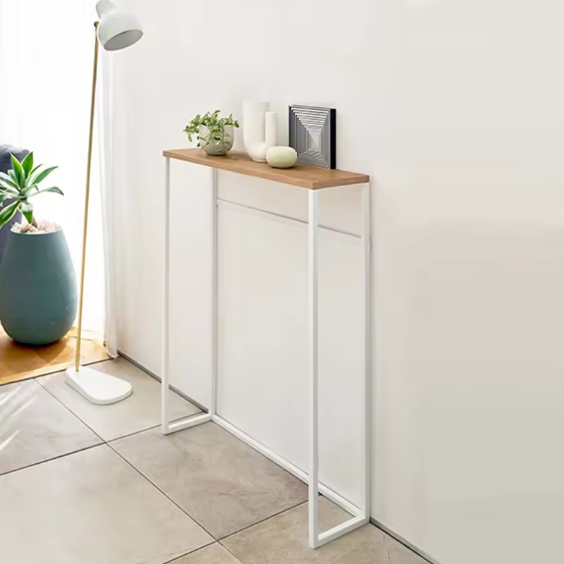 OEM ODM Whitelisted Console Table Home Accent Narrow Steel Wood Bookcase for Entryway Living Room Slim Design for Optimal Space