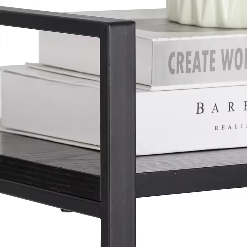 Custom 2-Tier Small Metal Shelving Unit for Home Garden & Industrial Use Space-Saving Bookcase From Factory