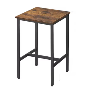 Industrial Bar Stools/Rustic Breakfast Chair with Footrest in Living Room/Party for Kitchen Brown