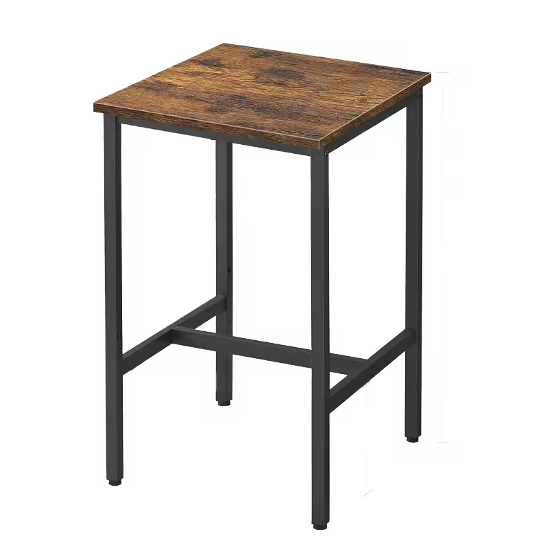 Industrial Bar Stools/Rustic Breakfast Chair with Footrest in Living Room/Party for Kitchen Brown