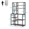 Hot Selling 6-Tier Kitchen Storage Shelf with Hutch and Shelves Custom Factory Fast Delivery for Kitchen Baker's Rack Storage