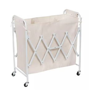 Modern Design Stainless Steel Wire Laundry Hamper Lid Foldable for Kitchen Living Room Beverage Food Use-Customizable Color