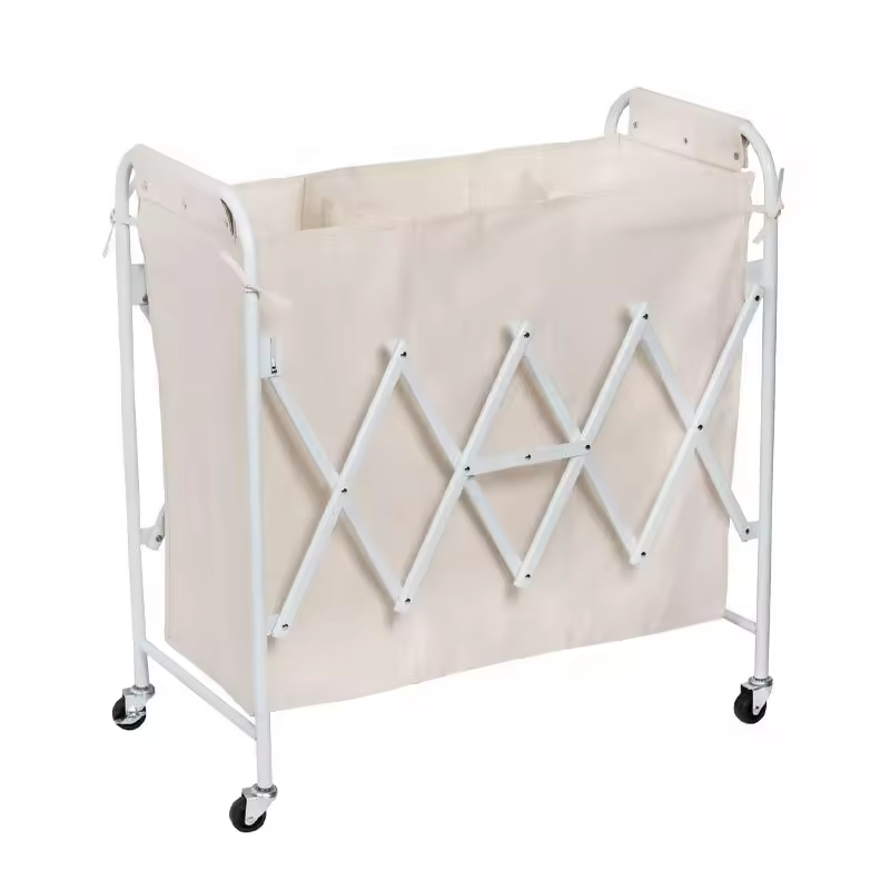 Modern Design Stainless Steel Wire Laundry Hamper Lid Foldable for Kitchen Living Room Beverage Food Use-Customizable Color