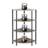Factory Custom 4-Tier Corner Open Shelf,Bookcase Freestanding Shelving Unit Plant Stand Small Bookshelf