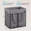 Custom 50L Metal Wire Frame Laundry Hamper with Removable and Washable Liner for Bedroom and Bathroom Organization
