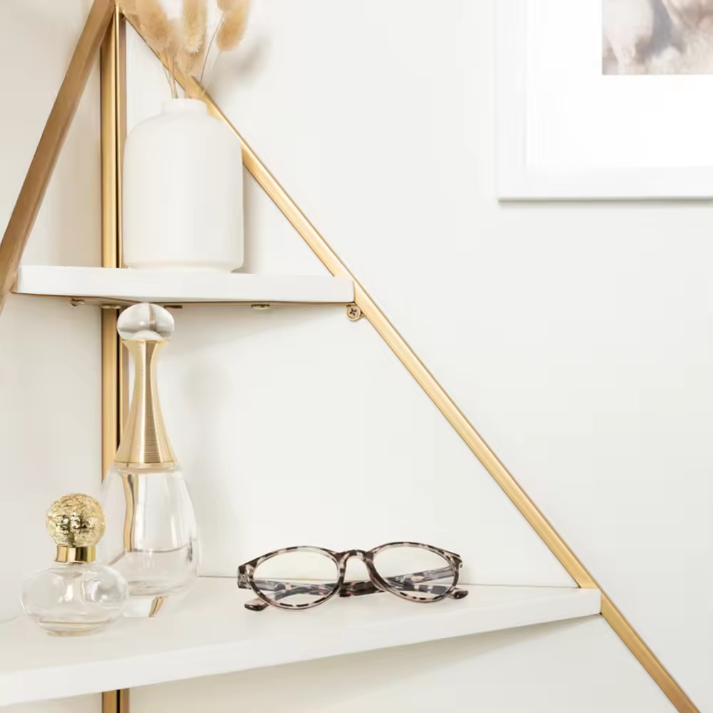 OEM&ODM 4 Shelves Diamond Corner Shelf Corner rack Mul-tifunctional Rack Magic Sticker Shower Rack Shelf